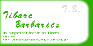 tiborc barbarics business card